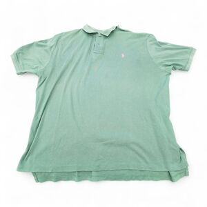 Ralph Lauren Mint Green Polo Shirt Pink Pony Logo
